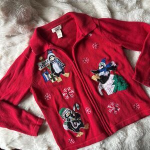 Penguin Women's Red Christmas Sweater
